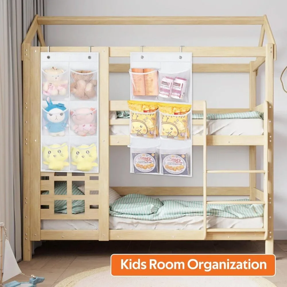 Heavy-Duty 2-Pack Narrow Shoe Organizer with Over-the-Door Hanging Capability
